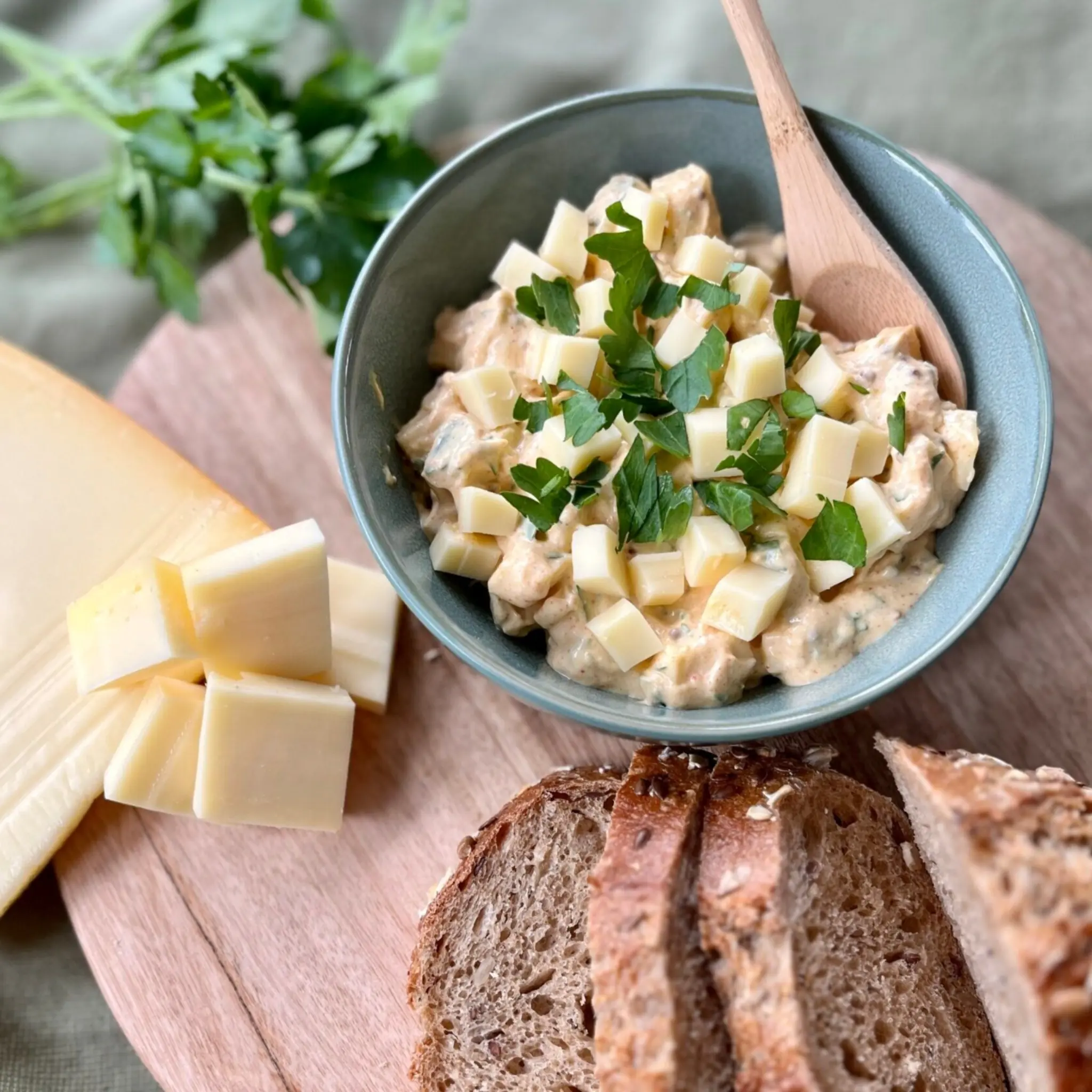 Een lekker borrelsalade recept met graskaas